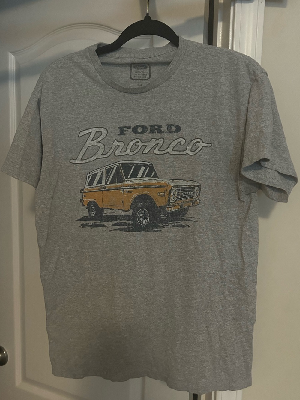 Ford Bronco Graphic Tee in Gray with Yellow Accent